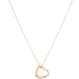Tiffany & Co Elsa Peretti Open Heart 18k Yellow Gold Pendant Necklace