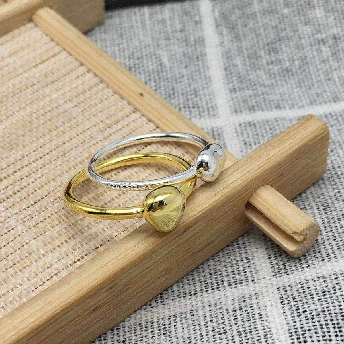 Silver and silver vermeil Joy Bits rings