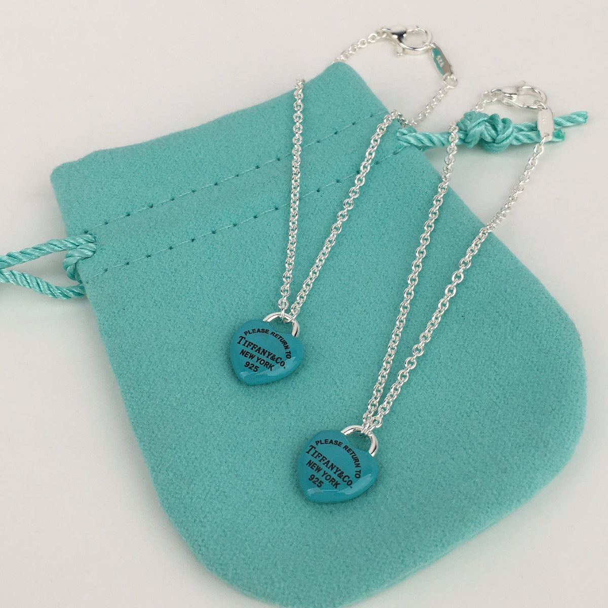 Conjunto de pendientes, collar y pulseras de plata Tiffany & Co Return to Tiffany Small Green Heart