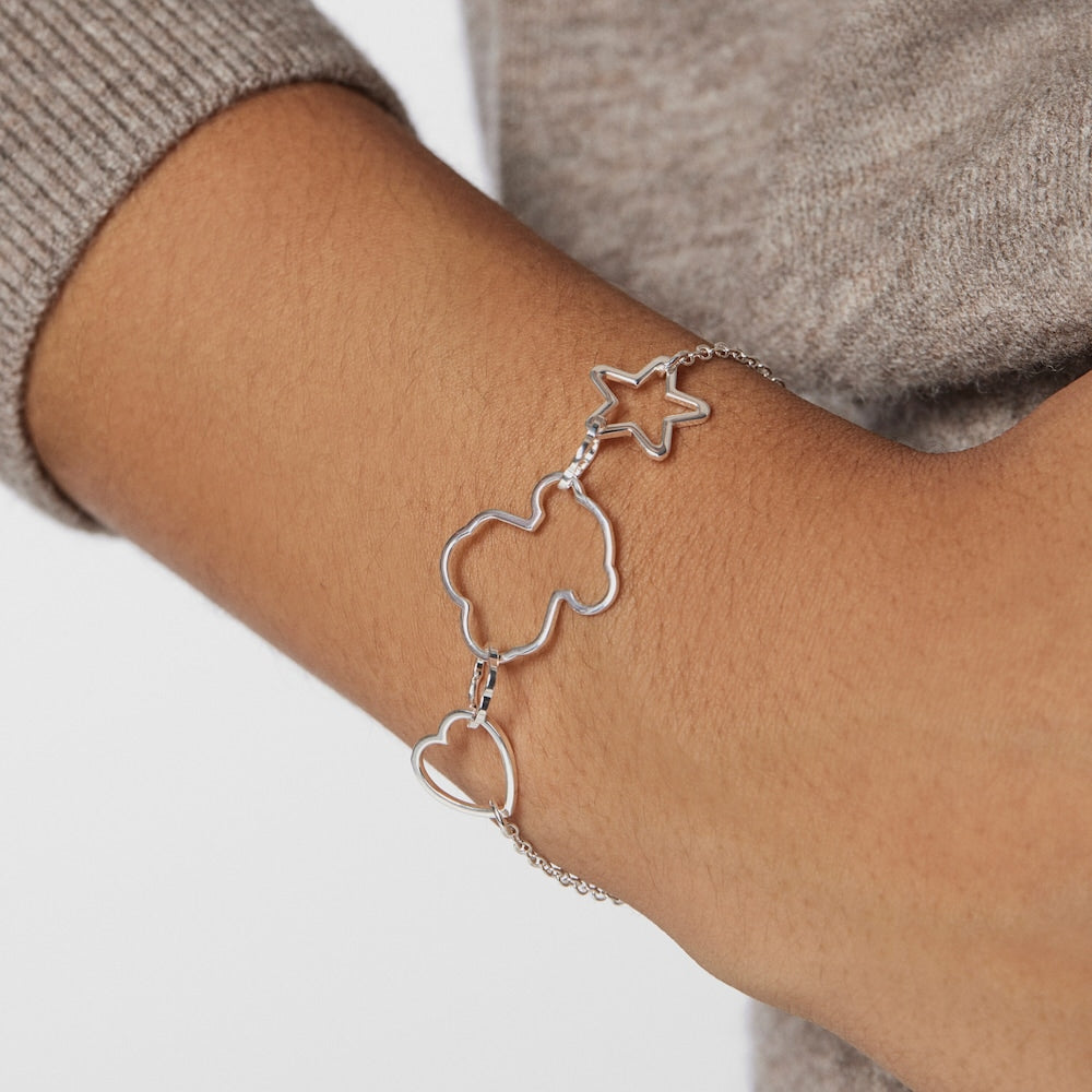 Pulsera plateada New Silueta