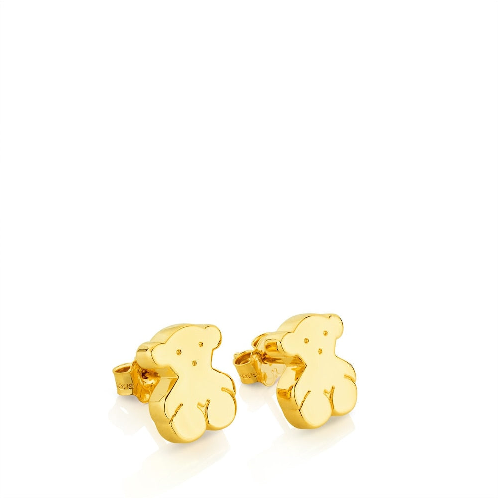 Gold Sweet Dolls Earrings Medium Bear motif Push back