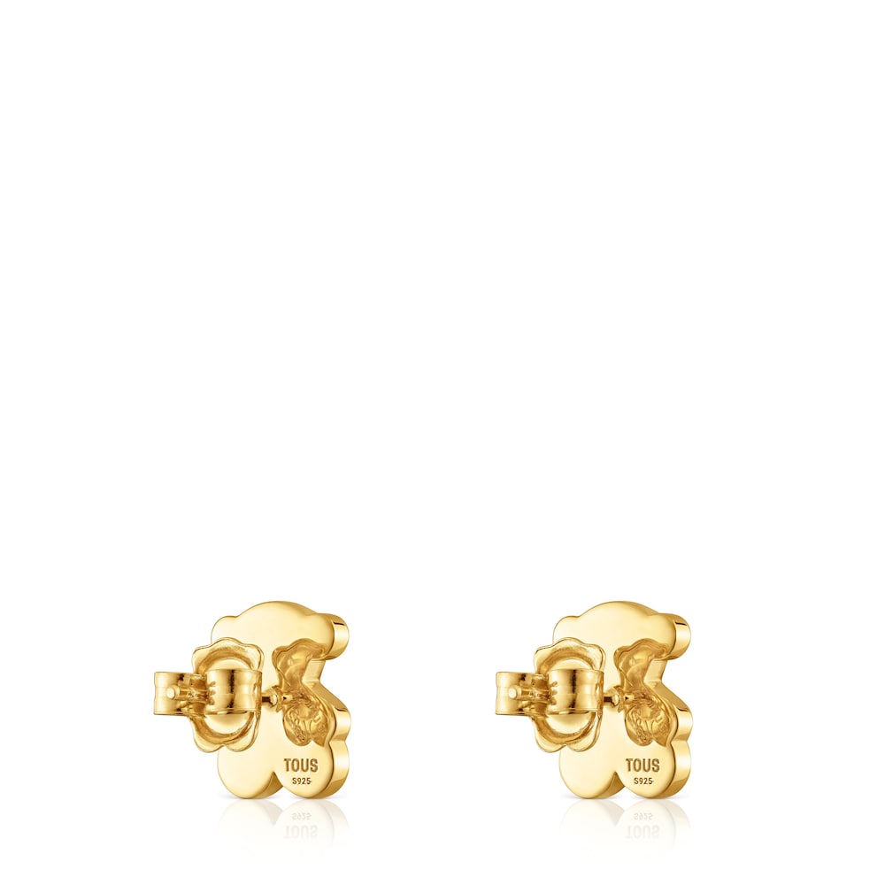 12mm plating over silver Bear earrings Sweet Dolls|