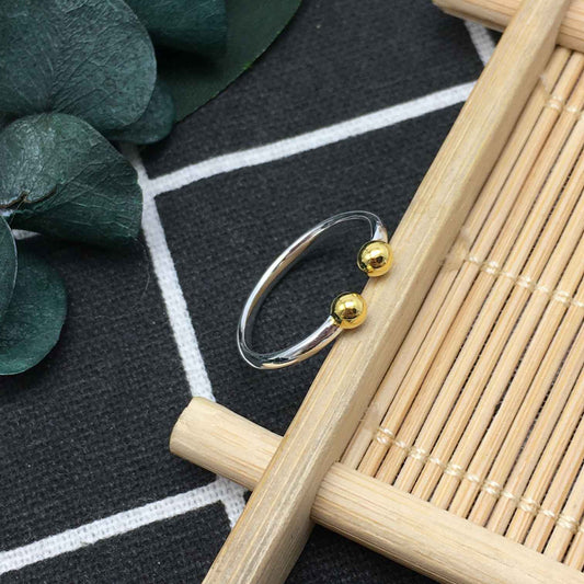 Silver and silver vermeil St. Tropez Open ring