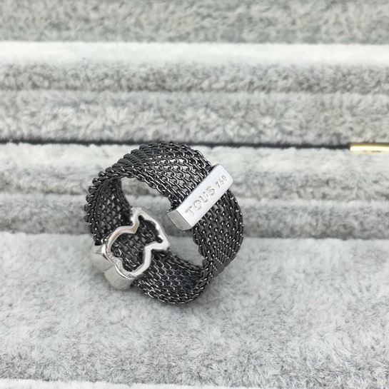 Black IP Steel and Rose Vermeil Silver  Icon Mesh Ring