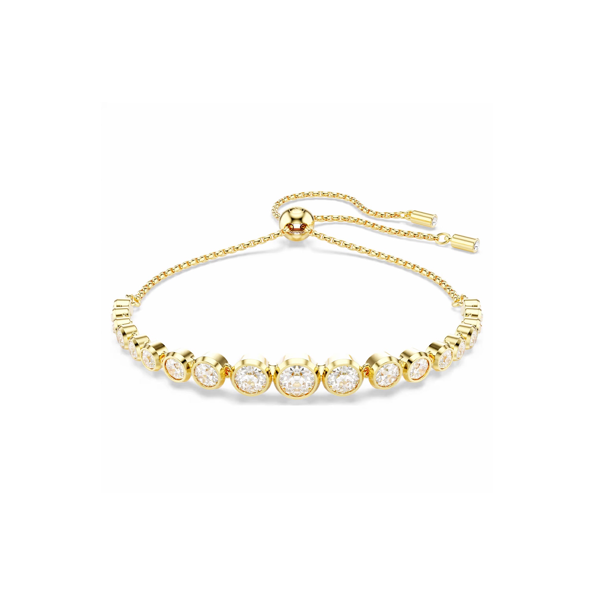 Swarovski Imber Gold-Tone Plated Tennis Bracelet with Mixed Cut Clear Crystals