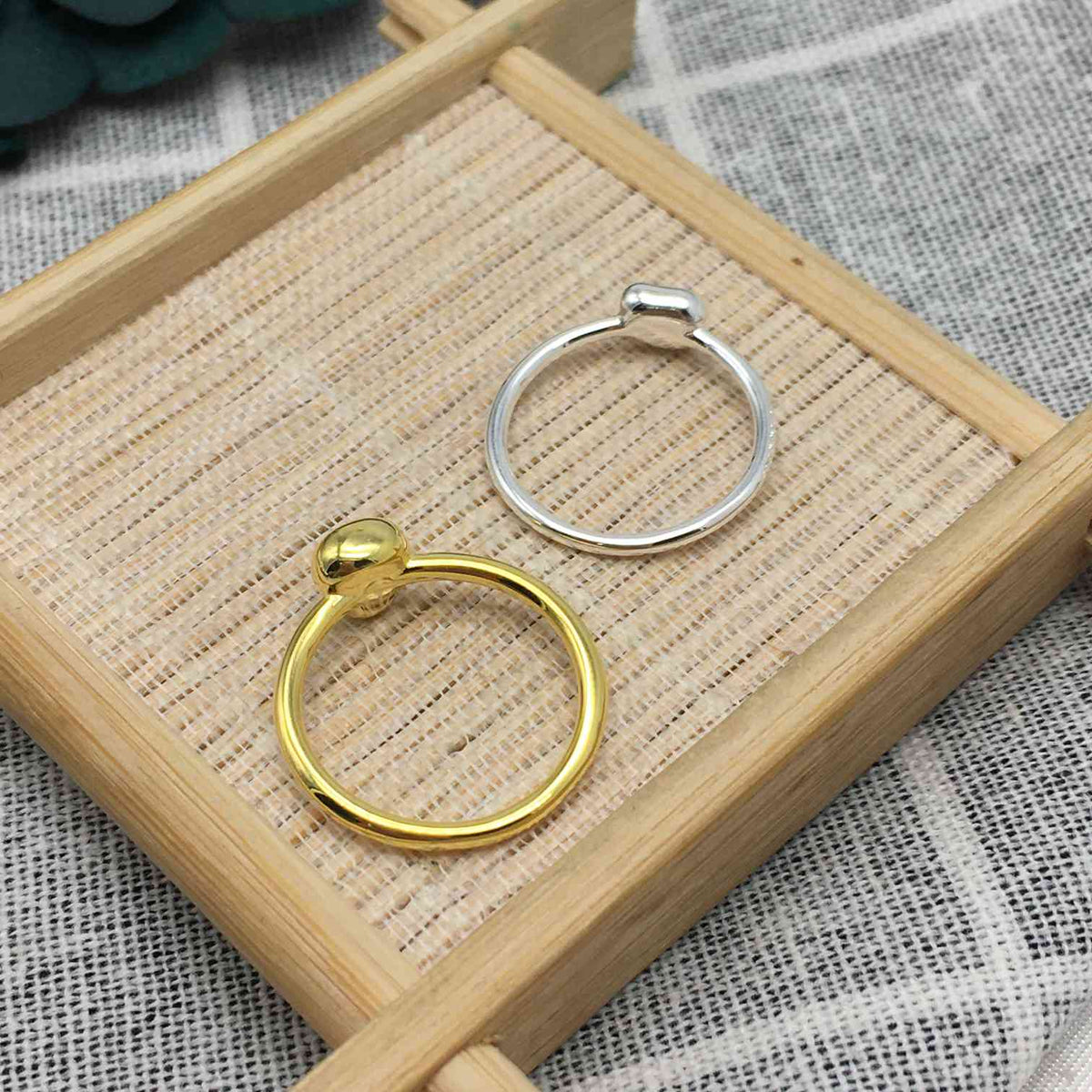 Silver and silver vermeil  Joy Bits rings