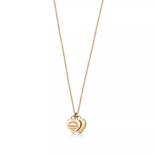 Return to Tiffany® Double Heart Tag Pendant in Yellow Gold, Mini