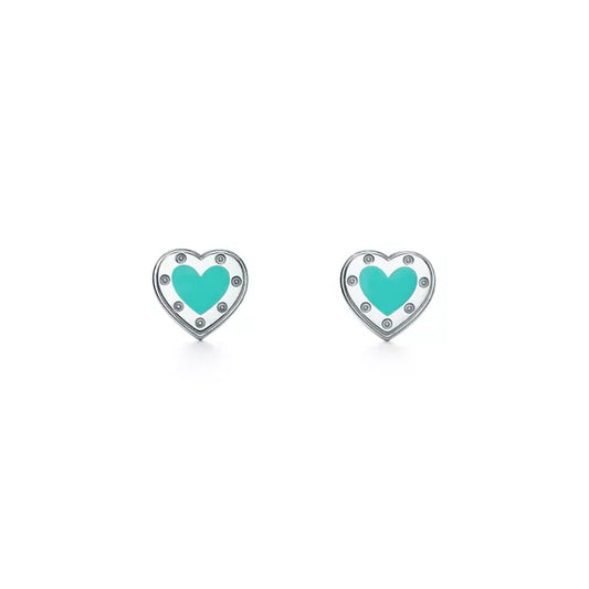 Return to Tiffany® Love Tiffany Blue® Heart Earrings in Silver, Mini