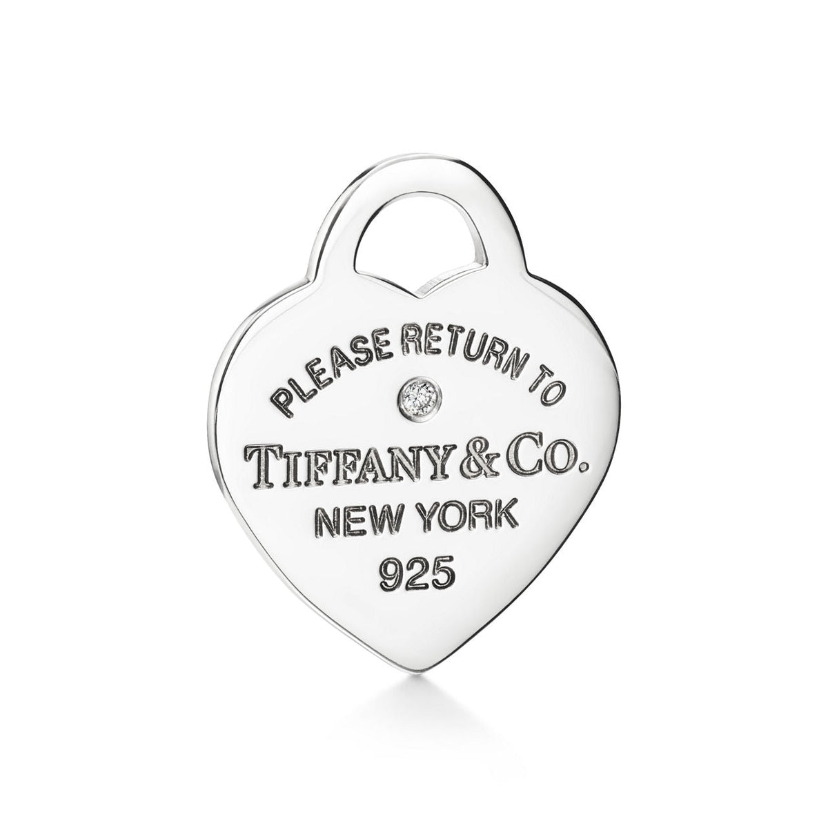 Return to Tiffany® Red Mini Heart Bead Bracelet in Silver with a Diamond, 4 mm