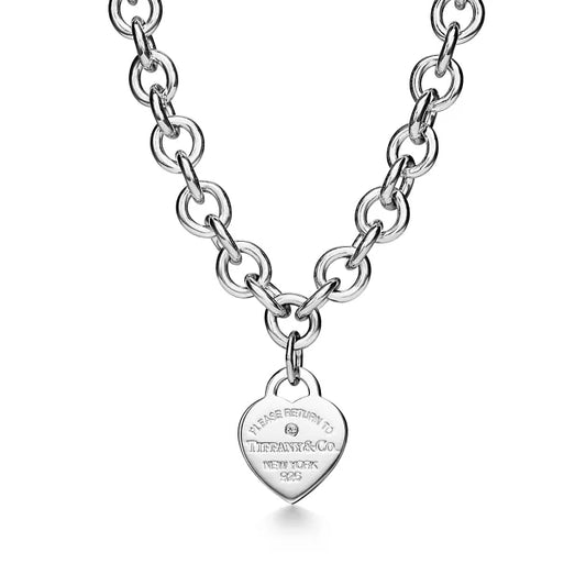 Return to Tiffany® Heart Tag Necklace in Silver