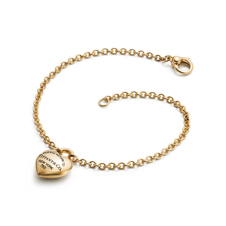 Return to Tiffany® Full Heart Bracelet in Yellow Gold