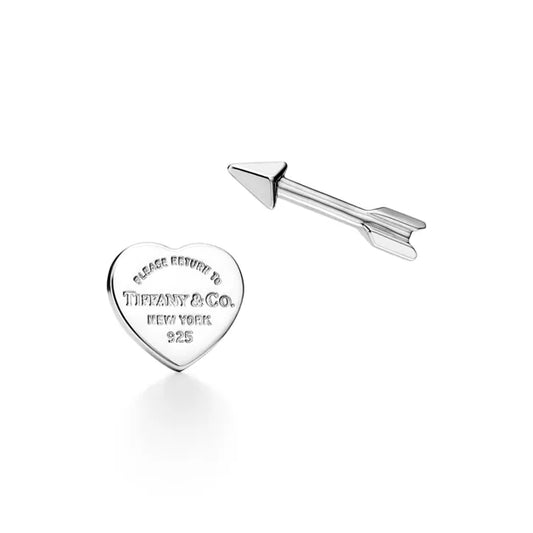 Return to Tiffany® Lovestruck Heart Tag & Arrow Earrings in Sterling Silver