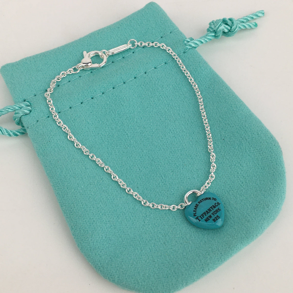 Conjunto de pendientes, collar y pulseras de plata Tiffany & Co Return to Tiffany Small Green Heart