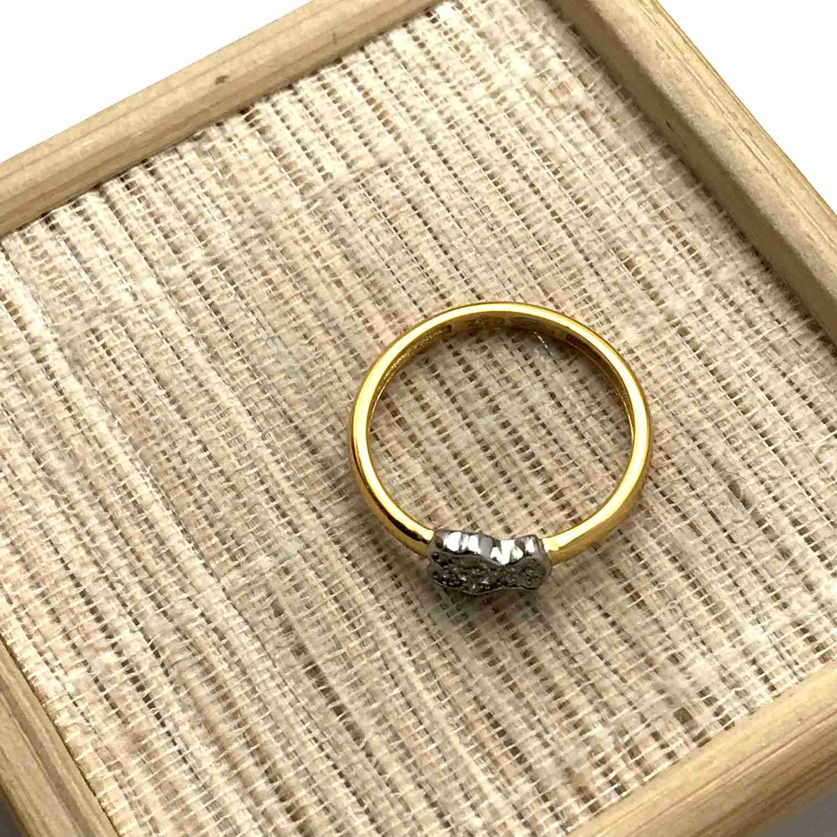 Yellow and White  Gen Ring with  Bear motif