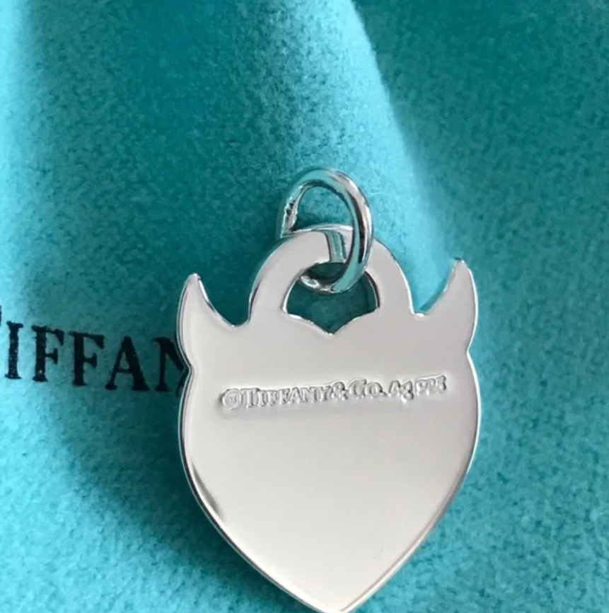Tiffany & Co. Sterling Silver Return to Tiffany Devil Heart Tag Charm