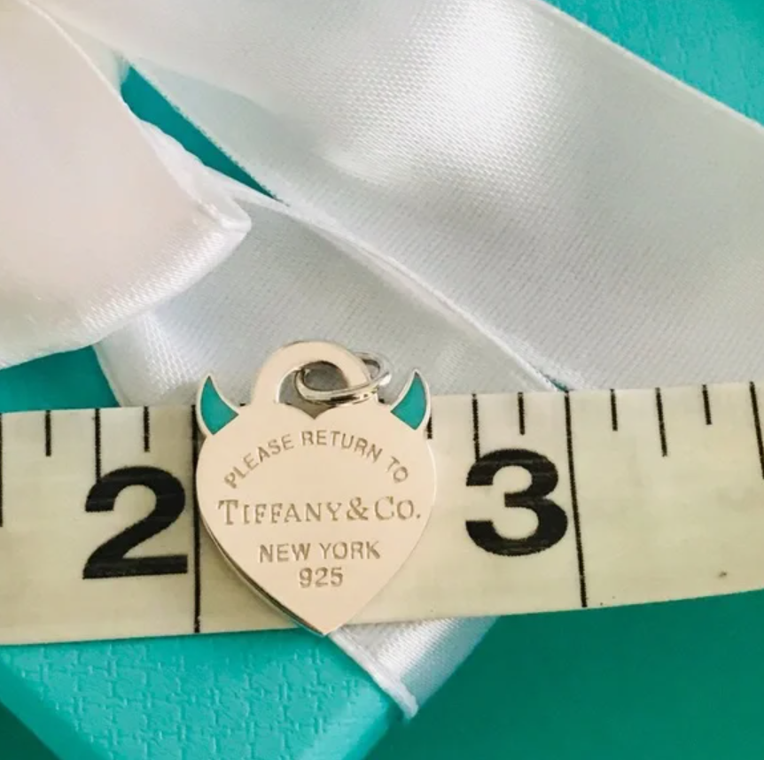 Tiffany & Co. Sterling Silver Return to Tiffany Devil Heart Tag Charm