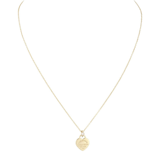Tiffany & Co Return to Tiffany Heart Yellow Gold Pendant Necklace Mini