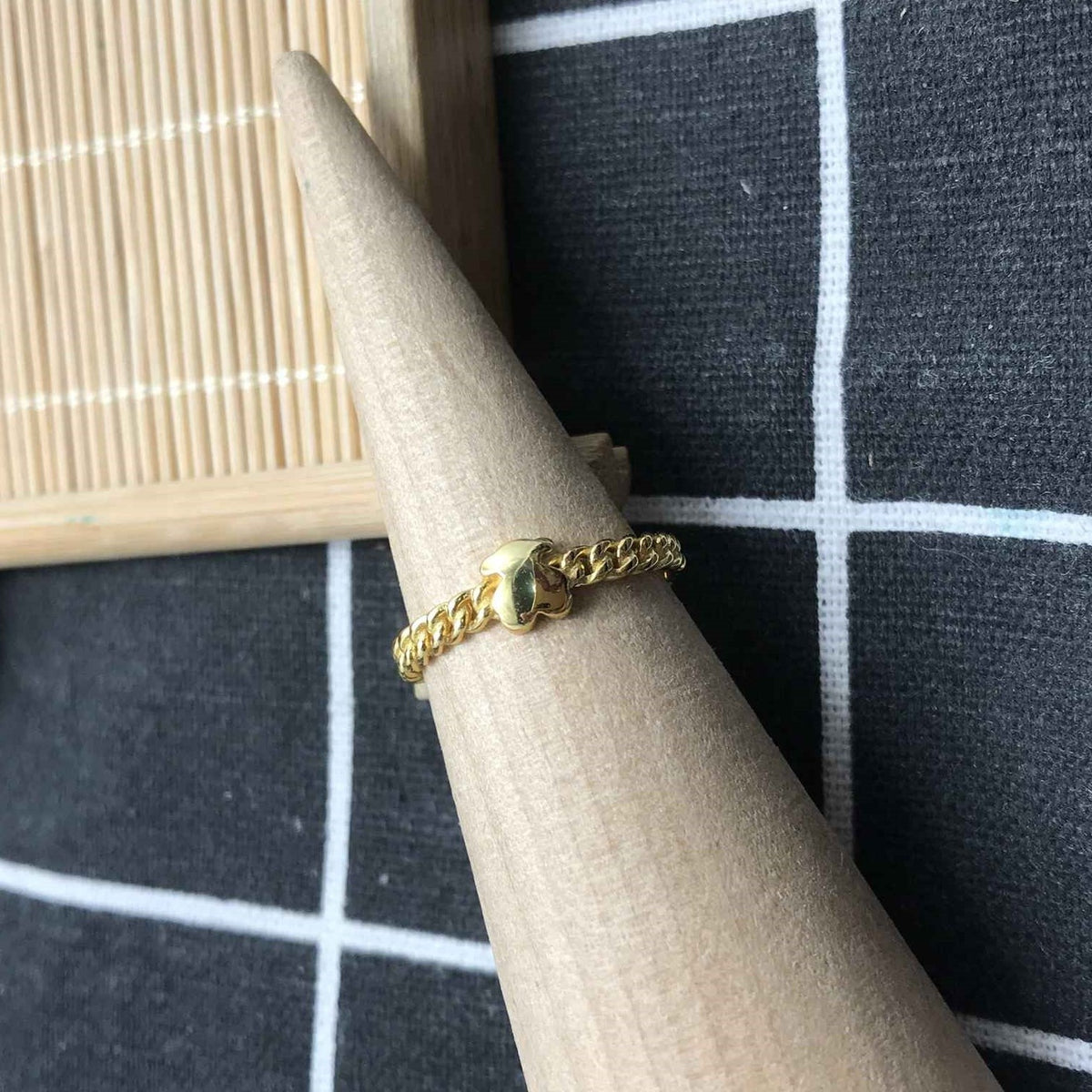 Small  plating over silver bear Ring Bold Motif