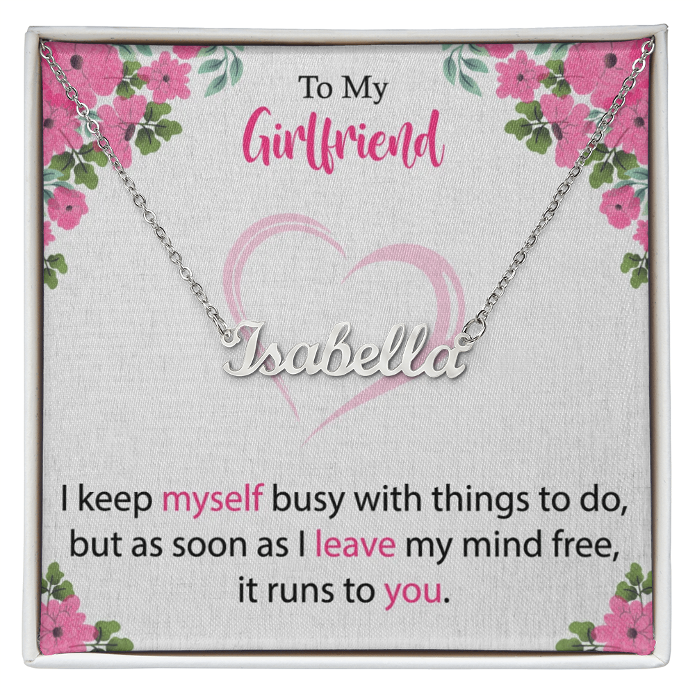 To My Girlfriend Costum Name Necklace