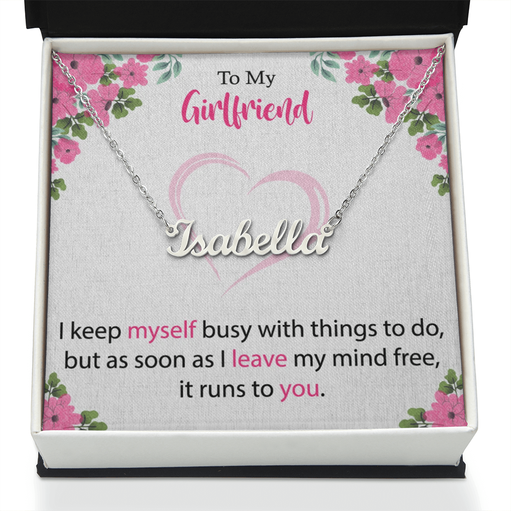 To My Girlfriend Costum Name Necklace