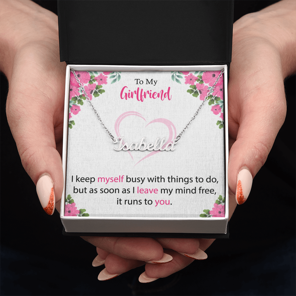 To My Girlfriend Costum Name Necklace