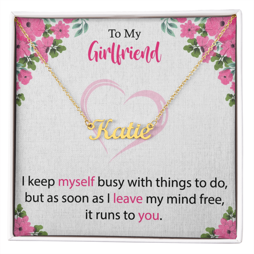To My Girlfriend Costum Name Necklace