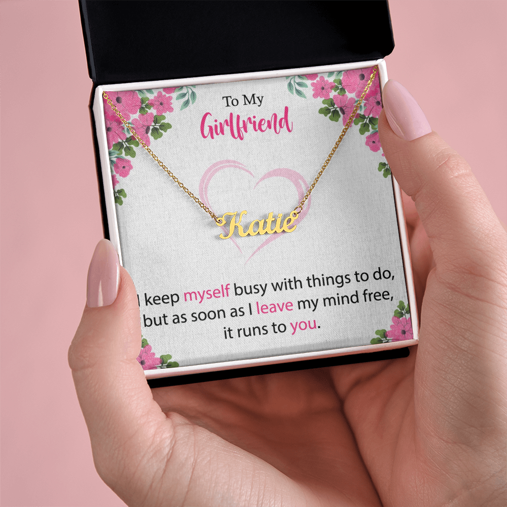To My Girlfriend Costum Name Necklace