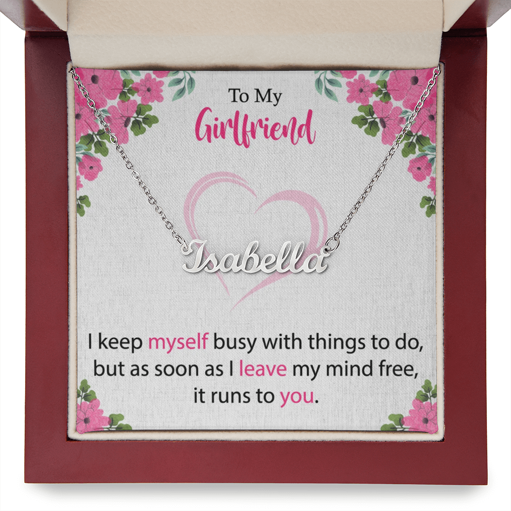 To My Girlfriend Costum Name Necklace