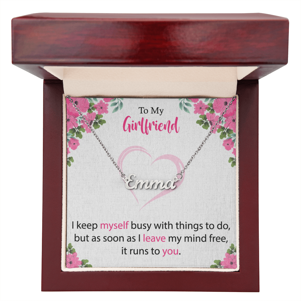 To My Girlfriend Costum Name Necklace