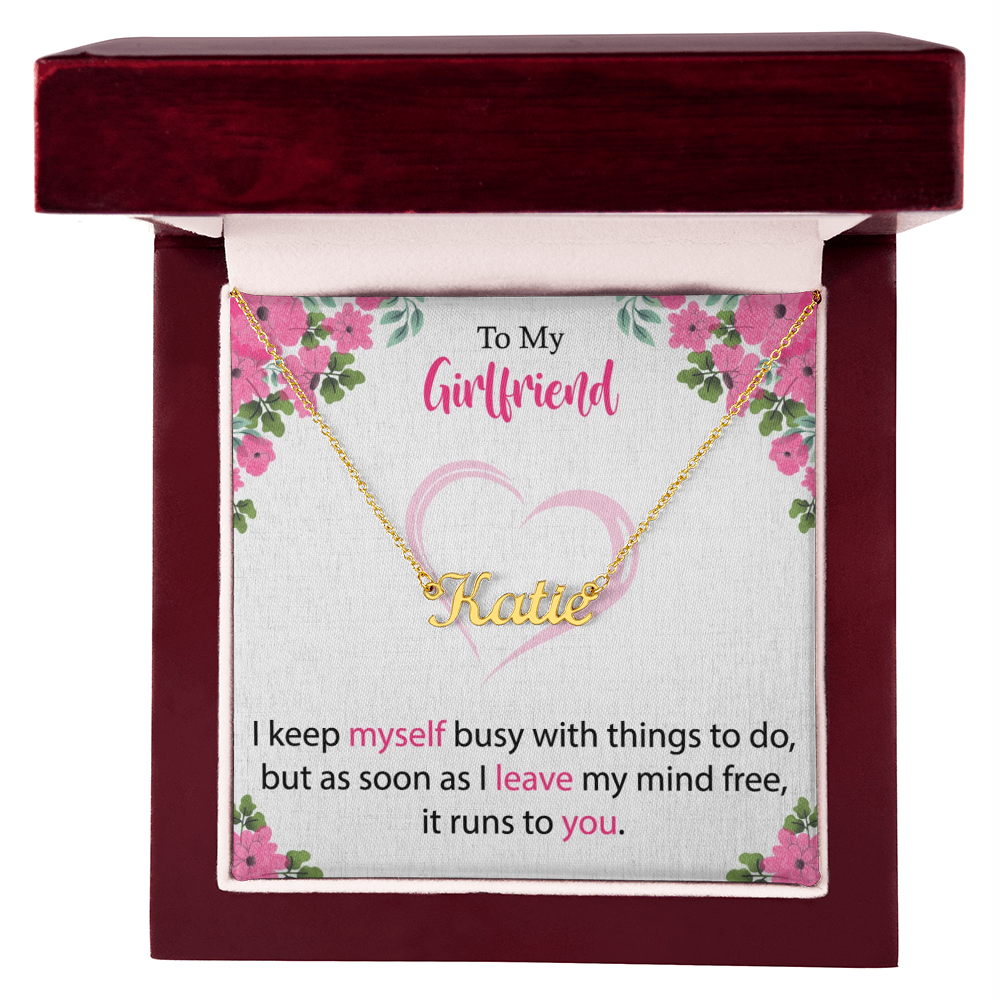 To My Girlfriend Costum Name Necklace