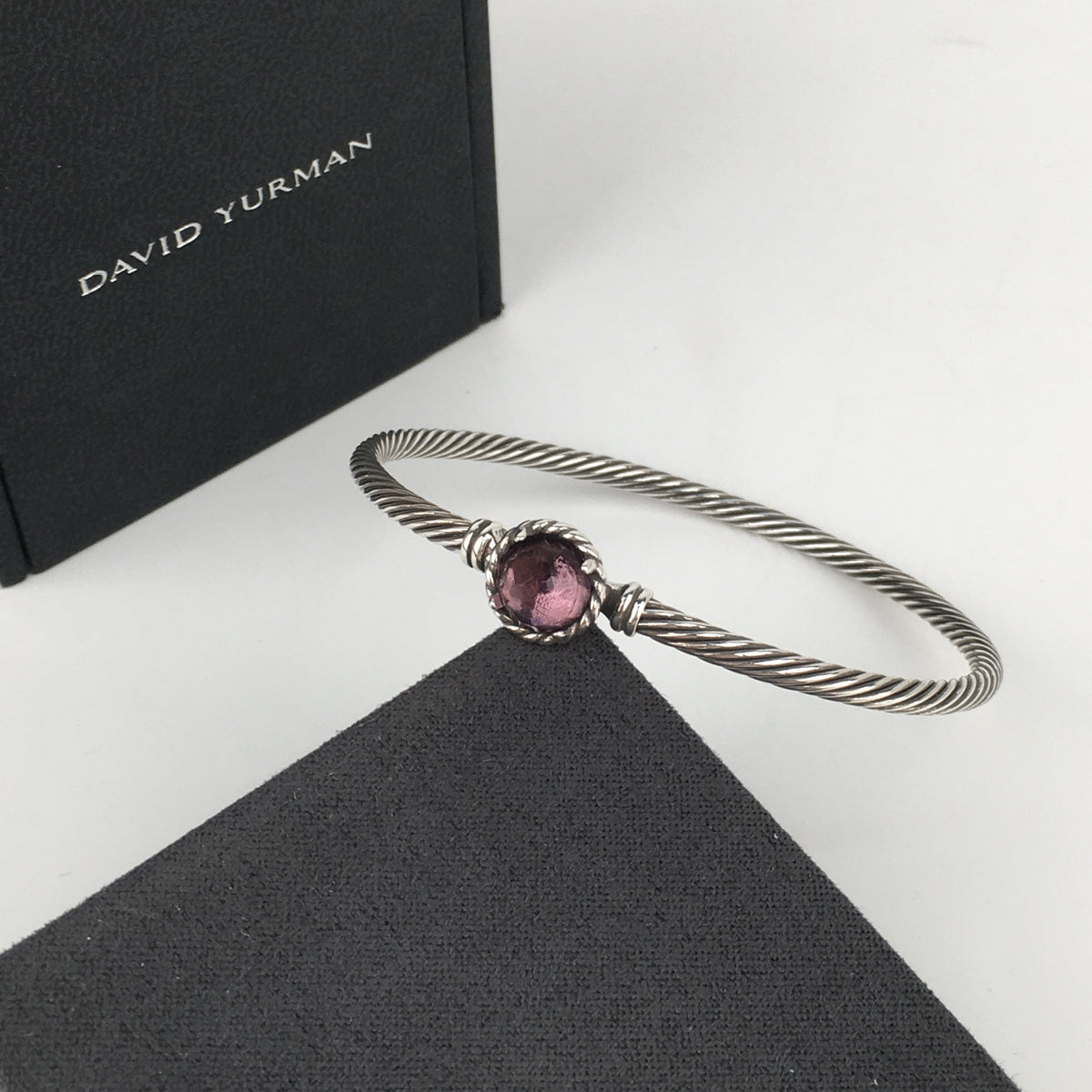 Set of David Yurman Amethyst Chatelaine Stud Earrings bracelet sterling silver