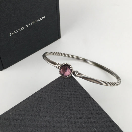 Set of David Yurman Amethyst Chatelaine Stud Earrings bracelet sterling silver