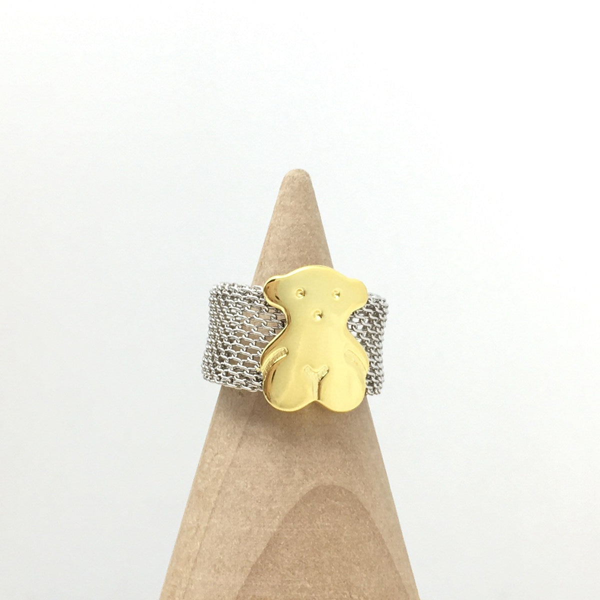 Yellow Steel Mesh Ring stainless steel  Mesh ring