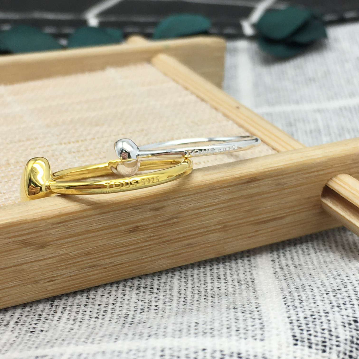 Silver and silver vermeil  Joy Bits rings