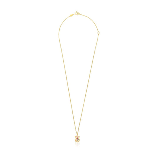 Silver vermeil Areia Necklace with multicolored gemstones |