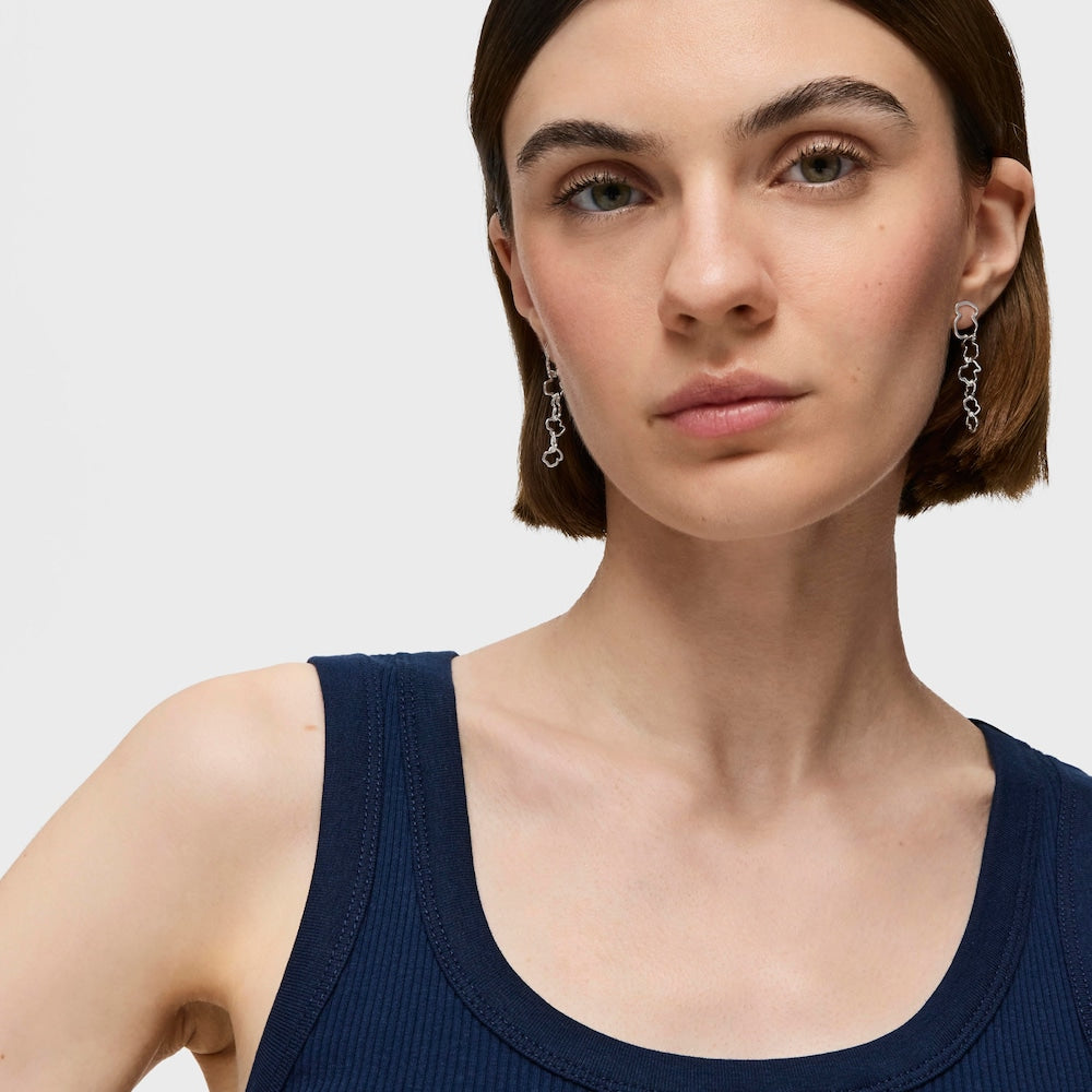 Long   Carrusel bear-motif Earrings |