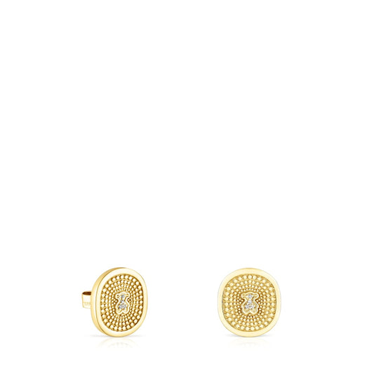 Gold Oursin Earrings  |
