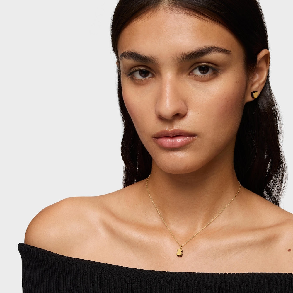Gold bear Pendant with onyx   1950 |