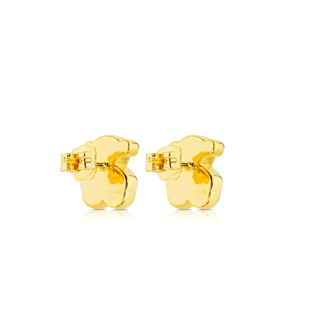 Gold Sweet Dolls Earrings Medium Bear motif Push back