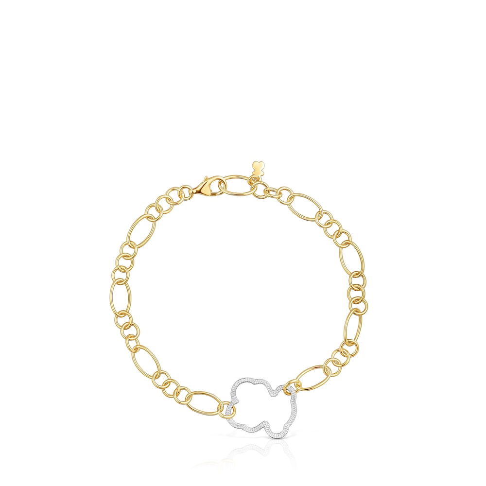Pulsera cadena osos bicolor Nueva Silueta