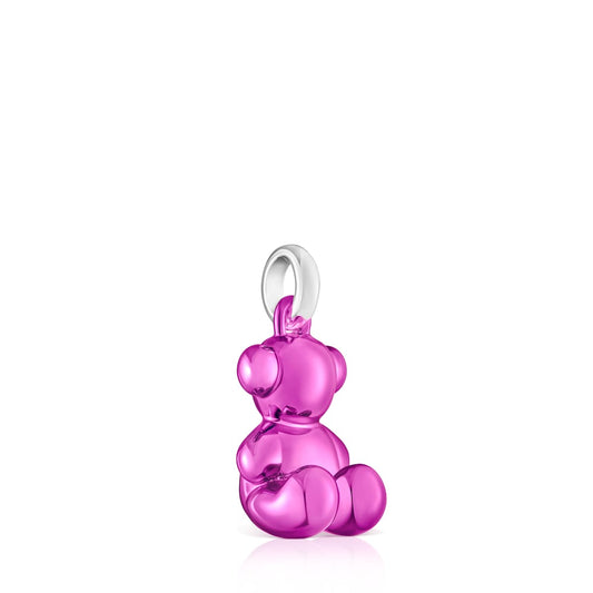 Bold Bear pink steel bear Pendant