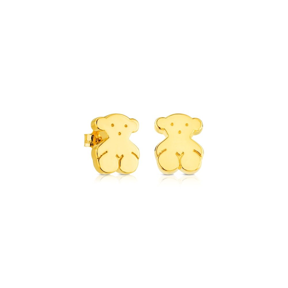 Gold Sweet Dolls Earrings Medium Bear motif Push back