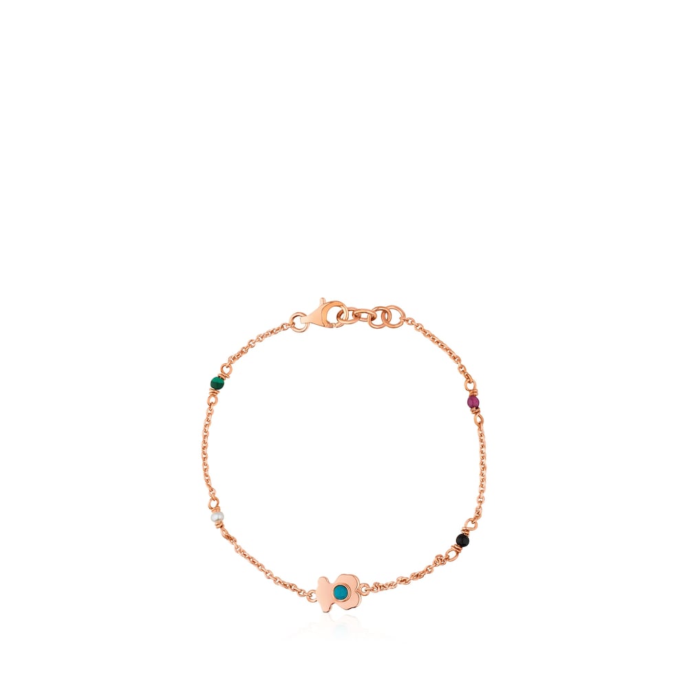Pulsera Rose Vermeil de Plata Super Power con Gemas |