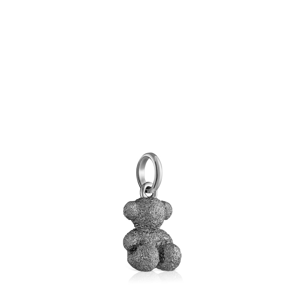 Diamond dark silver Bear pendant Bold Bear