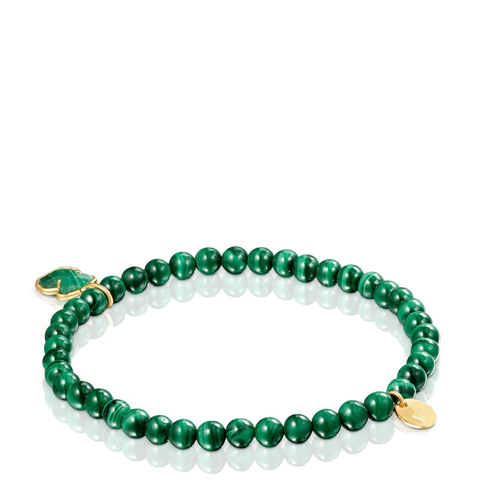 Pulsera Icon de Vermeil de Plata y Malaquita |
