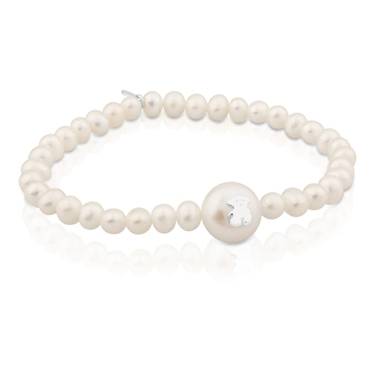 Silver Sweet Dolls Bracelet with pearls