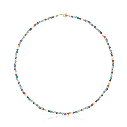 Silver Vermeil   Good Vibes Choker with Gemstones |