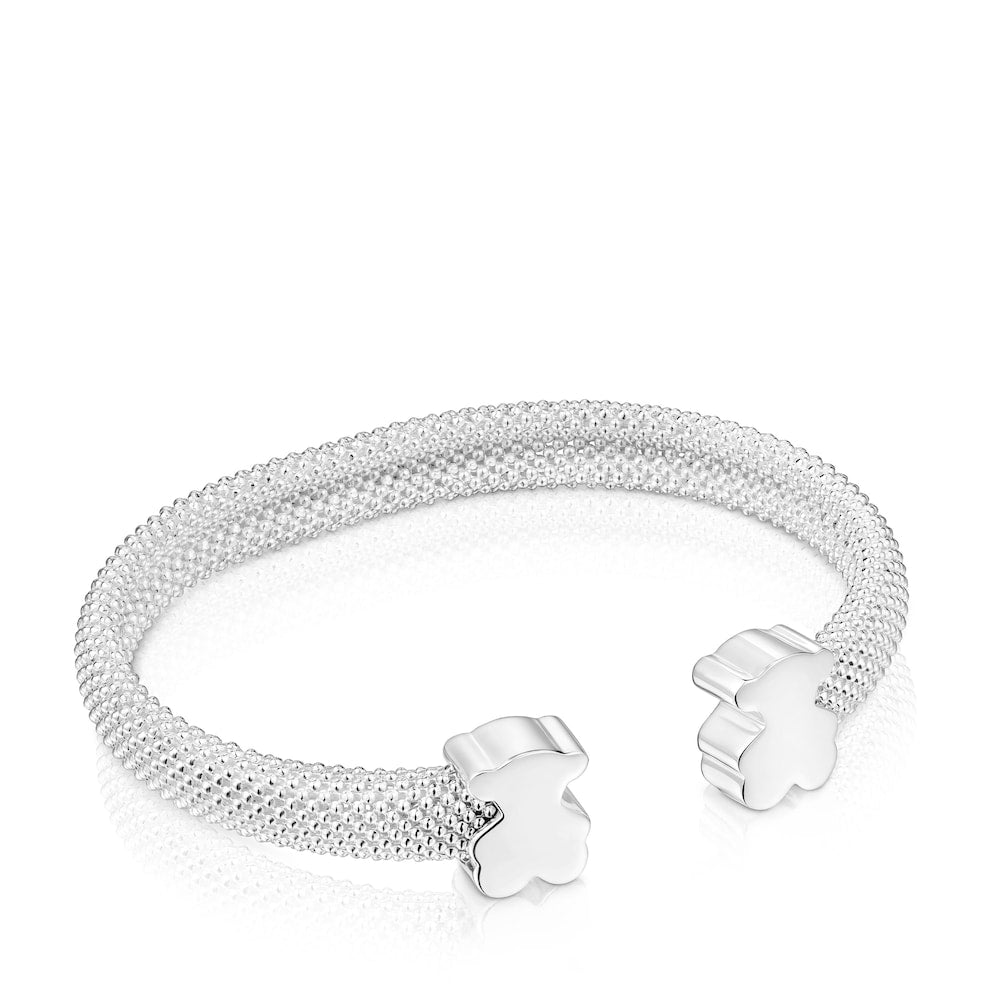 Pulsera de plata 12 mm motivos oso Icon Mesh