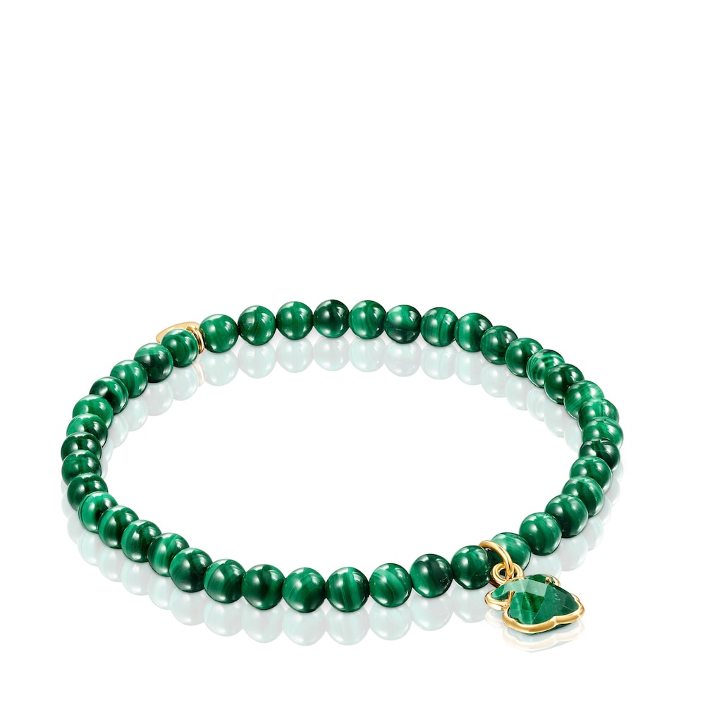Pulsera Icon de Vermeil de Plata y Malaquita |