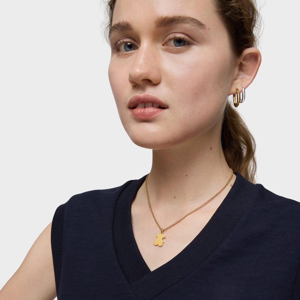 Small 16mm gold plating over silver bear Pendant Sweet Dolls |